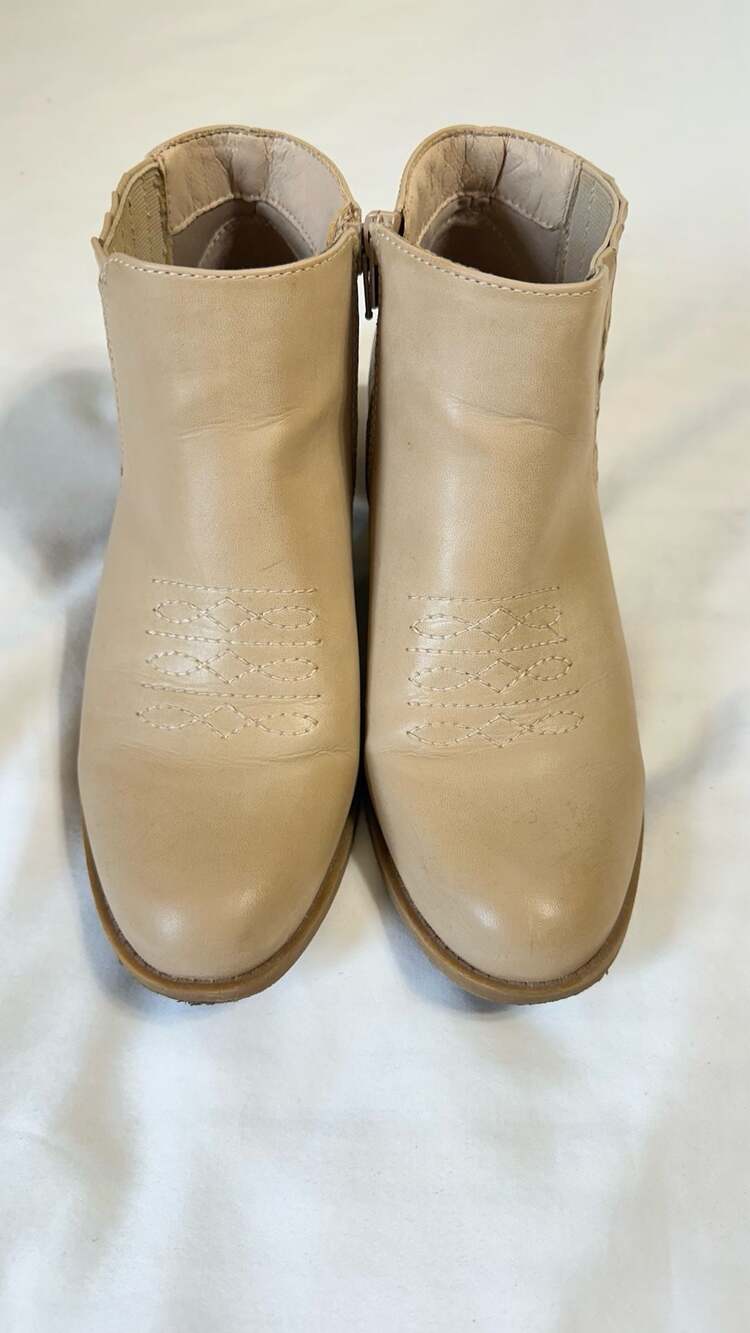 Frye and Co. Jude Tan Leather Western Ankle Boots Size 8M